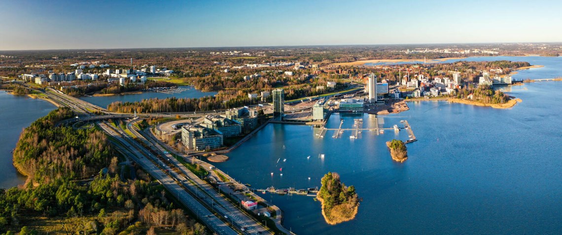 The Baltic Sea and a city